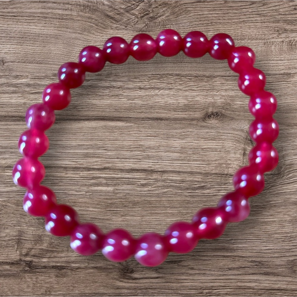 Elegant Cherry Red Agate Bracelet 8mm NEW ARRIVAL